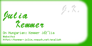 julia kemmer business card